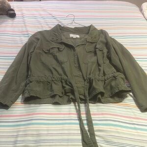 Navy green cardigan jacket